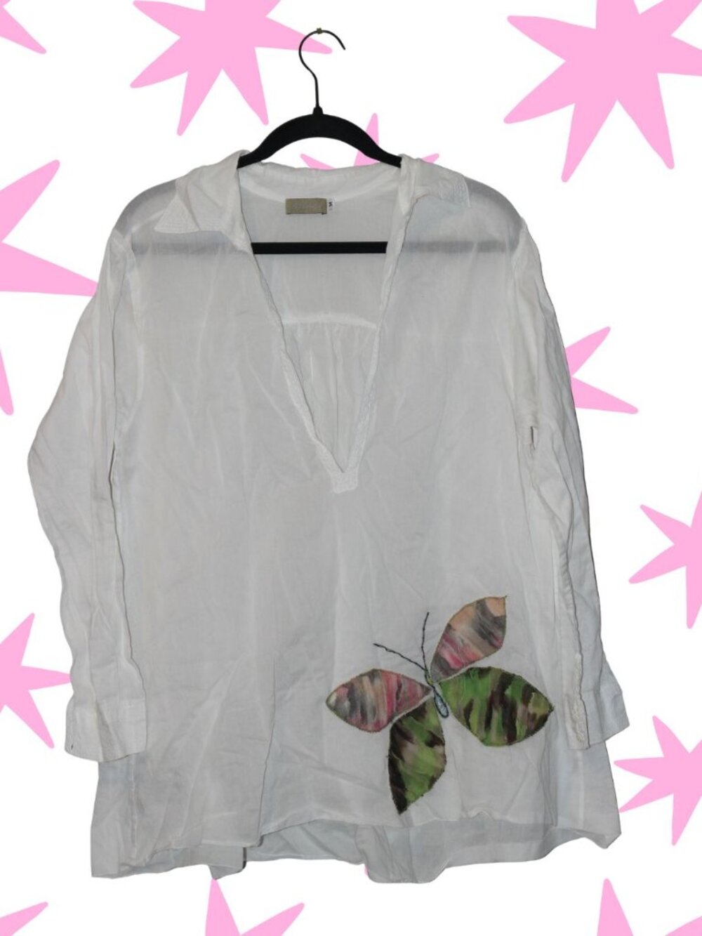 Penelope 100% cotton deep v cover up M